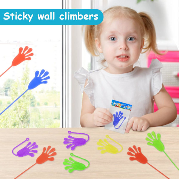 20 stk. Sticky Hands, Sticky Stretchy Toy Set, Nyhetsleker for barn, Party Bag Fillers, Kids bursdagspresenter, Kids Party Supplies