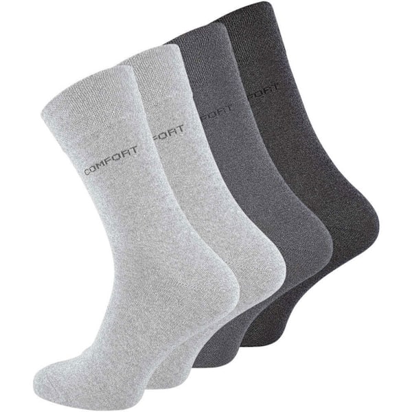 Sukat Löysä Resori 8-Pakkaus Tummanharmaa 39-42 Dark Gray