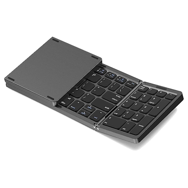 Vikbart Bluetooth-tastatur, USB-oppladbart trådløst tastatur for Ios, Android, Windows Pc Laptop