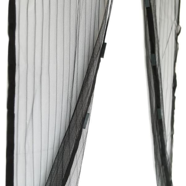 Myggenetdør - Håndfri - Sort - 210x100 cm - 8 magneter - Magnetisk montering