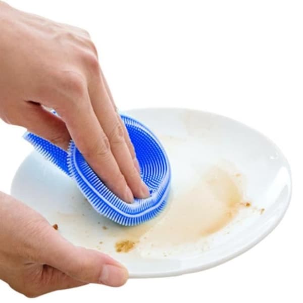 Silicone svamp antibakteriell köksborste för diskstädning