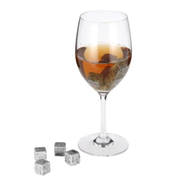 Issten til whisky, kølende kuber til vin, whiskysten i granit, champagne, 9 dele, grå