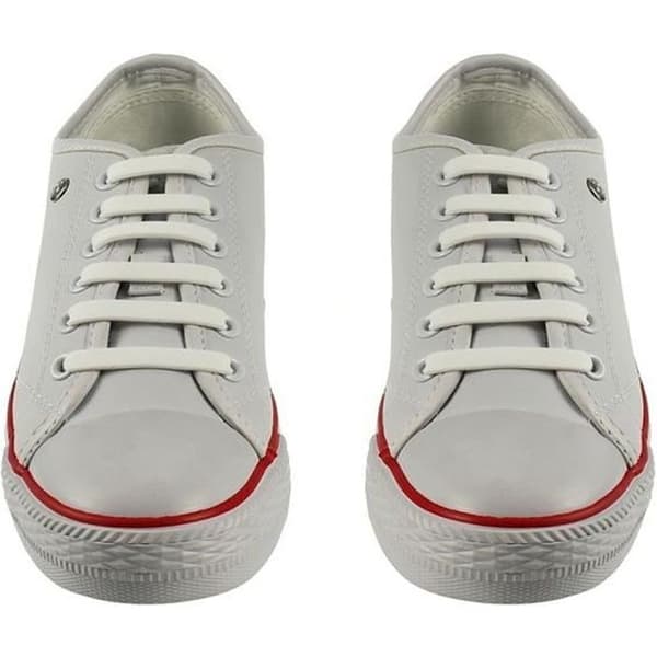 Elastiska Skosnören - Ingen Knytning - Silikon - Vit - Unisex - 12 stycken