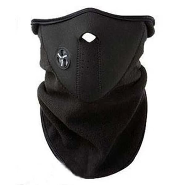 Halsrør polart maske ski, motorcykel X 2 (Sort)