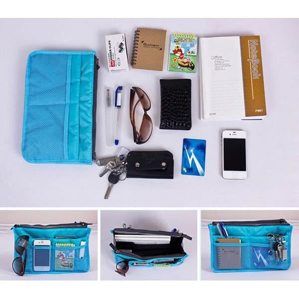 Handväska Organizer 13 fack Blå