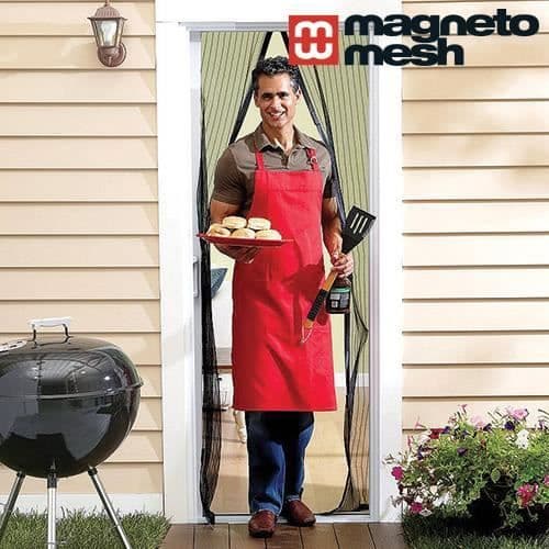 Magnetisk Insektgardin - Magneto Mesh - Justerbar - Magnetisk Montering - Til Dør