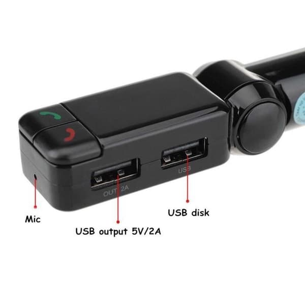 FM-sender - Bluetooth - Trådløs kit - USB-oplader - MP3-afspiller - Håndfri