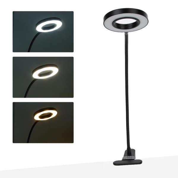 Skrivebordslampe - ZERODIS - Ringlys - Justerbar 360° - USB genopladelig - Moderne design