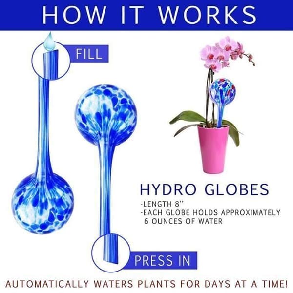 Hydro Globes Mini Vandingsampuller, Luksus Sæt med 2 Stykker XU8CE7 blå + multicolor