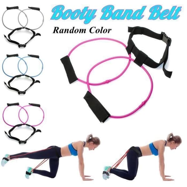 Muskelrem - Elastiband - QH04 - 30lb - Bomull + Lateks - Unisex blå, rosa, random grå