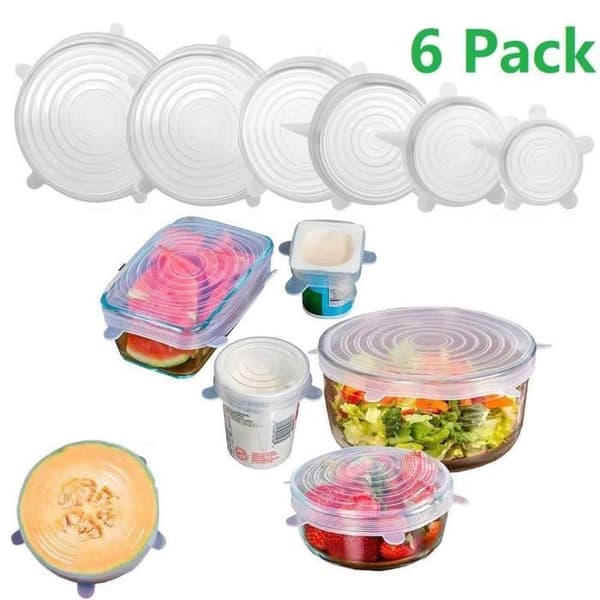 Silikonstretchlock, 6-pack Silikonstretchlock, flexibelt, återanvändbart