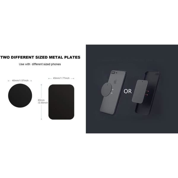Telefonholder - SUPPORTPLUS - Sæt af 2 - Magnetisk - Gummi - Kompatibel med iPhone/Samsung