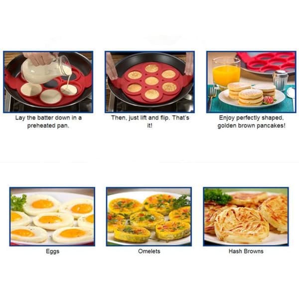 Crepesform - Silikon - Röd - Non-stick - Diskmaskinssäker Röd