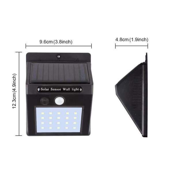 Utomhussollampa - MITYN - 48led rörelse 2st - PIR rörelsesensor - Vattentät