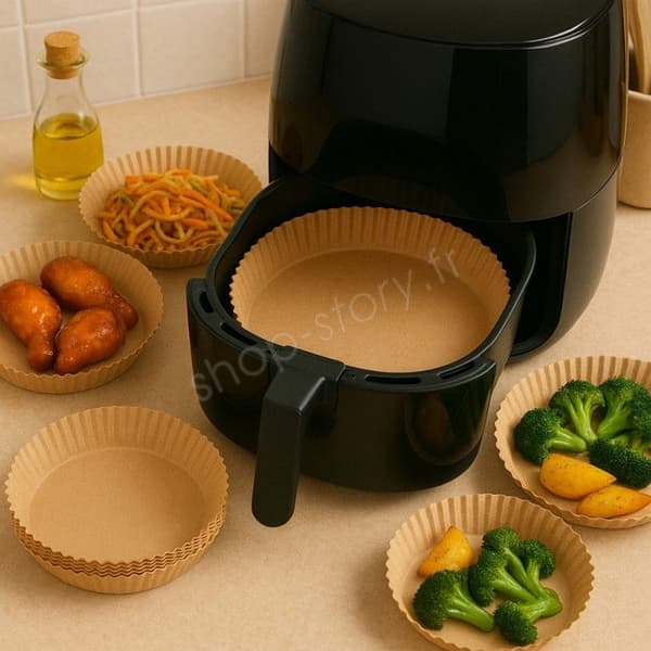 Bagpapir - PAPERPAN - Pakke med 50 - Diameter 20 cm - Non-stick - Engangs