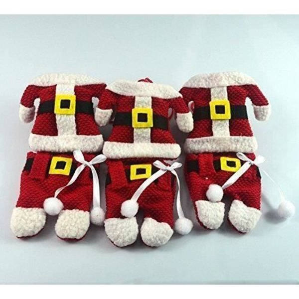 Julekostume - Sæt af 6 - Rød - Polyester - Til børn Röd
