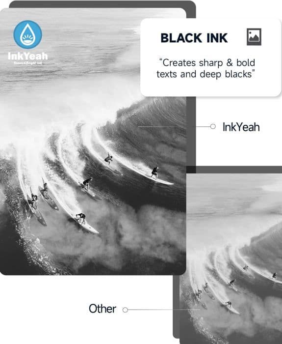 Blækpatron - Inkyeah - 62 XL Sort - Kompatibel med HP - Ydelse 750 sider - Generisk tilbehør