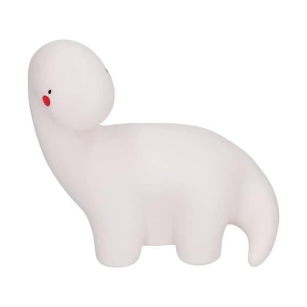 Nattelygte - Garosa - Langhals dinosaur - Silikone - LED - Til børn Vit