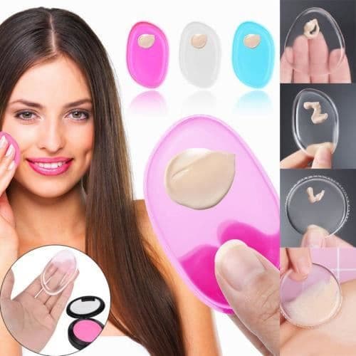 silikon gel svamp makeup skönhet foundation applikator transparent