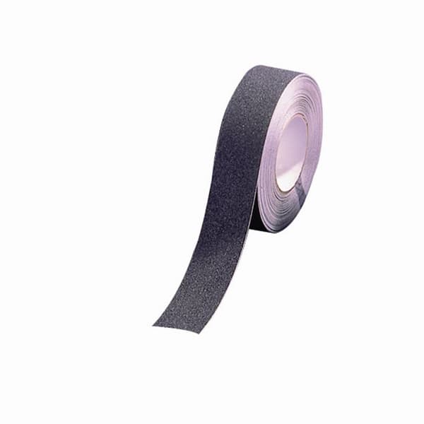 Sort skridsikker tape Lg 5 m x bredde 2,5 cm FORESTEA Mål: 5000 mm x 25 mm x 1 mm Svart