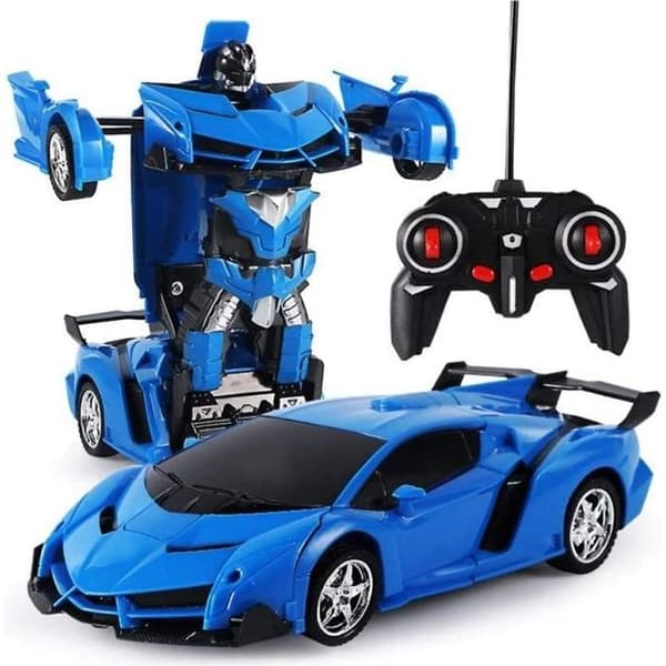 Fjärrstyrd bil - Transformers Robots in Disguise - 2 i 1 robot - Blå - Inomhus - Unisex - Barn Blå