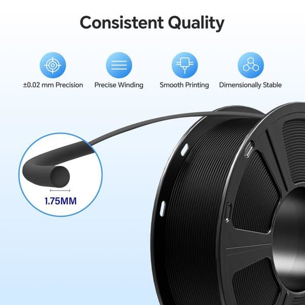 Grå PLA Filament 1,75 mm 3D-printer Filament PLA 1 kg Spole