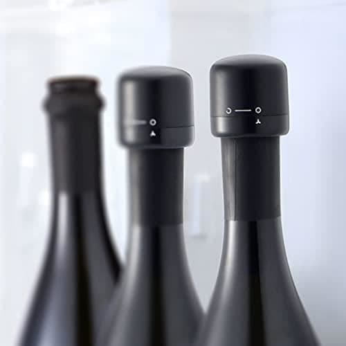 Set med 4 silikonvinproppar, återanvändbara champagneproppar, förseglade flaskproppar för rött vin, C A431