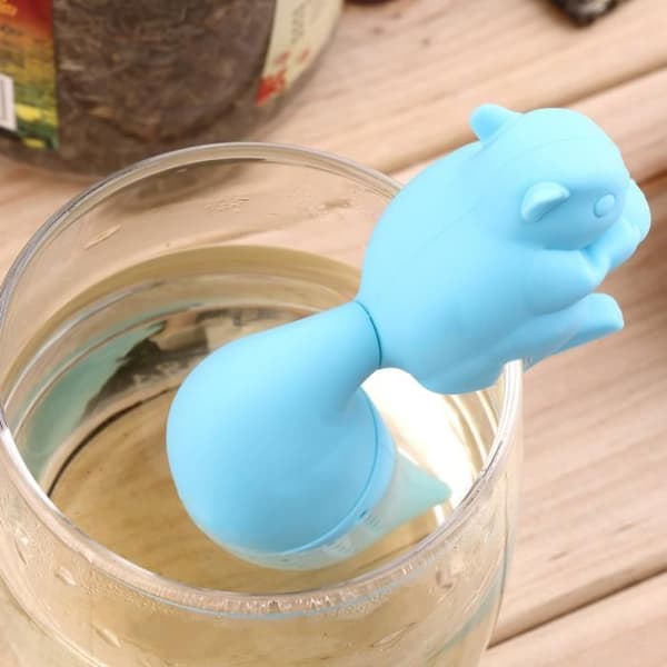 Mignon Egern Te Si Filter Silikone Blade Mobile Te Infuser Filter Diffuser Sjove Te Tilbehør Te Tilbehør