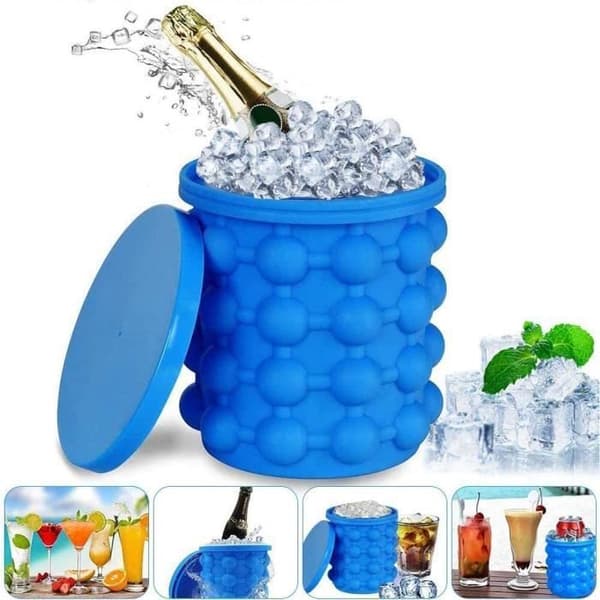 HUHUDAY IS LÅDA Bac agrave Glaccedilons Ice Cube Magic Ice Cube Maker Silikon Ice Cube Hink Ice Cube Form med lock222