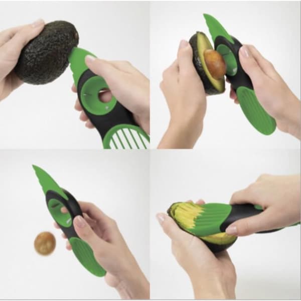 Avocado skærer - OLALI - Ikke specificeret - Grøn - 20 cm - ABS og elastisk hud