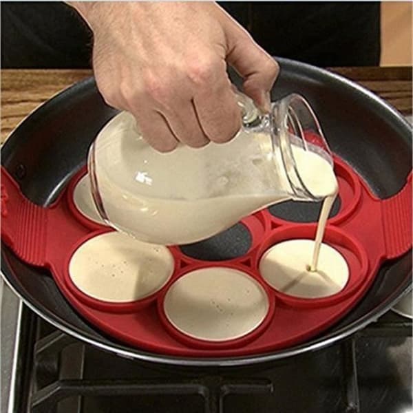 Matlagningsverktyg - Starflex - Flippin' Fantastic - Silikon - 7 Mini Blinis - Röd Röd
