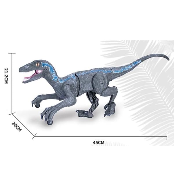 Fjernstyret dinosaurlegetøj - ROKOO - Grå - Lys og lyd - Realistisk Grå