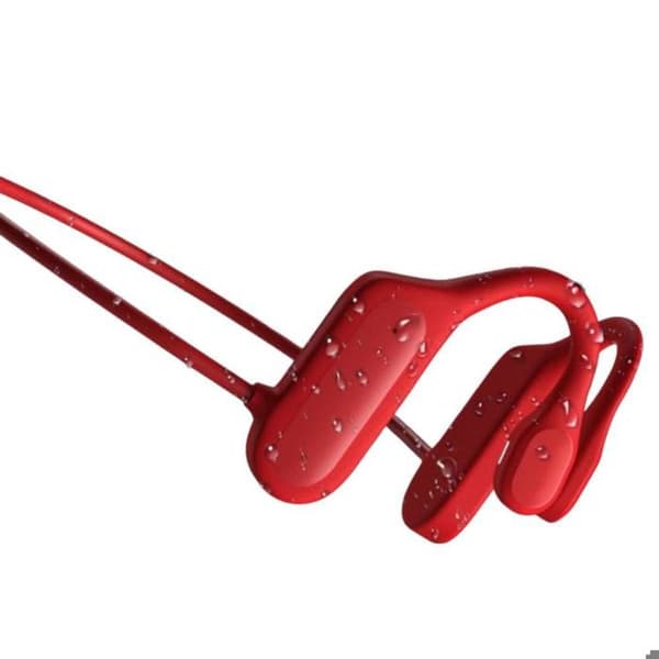 Benhörlurar med benledning - AVIZAR - Malibu - Bluetooth 5.2 - Röd - Svettresistent Röd