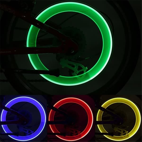 cykel forlygte, Rød--Mini LED neon forlygte til cykel eger, baghjul lys til motorcykel, ventilhætte til dæk