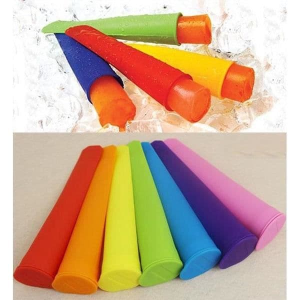 Popsicle-form - Push Up silikone - Individuelle propper - Multifarvet - 20 x 4 cm
