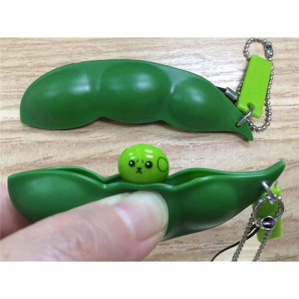 Nøgleholder - Ptc1493 - Edamame - Grøn - Sølv - Afstressende Silver