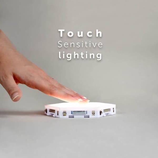 LED-lampe - Modulerbar - Berøringsfølsom - Hexagonal - Energibesparende - Indretning Vit