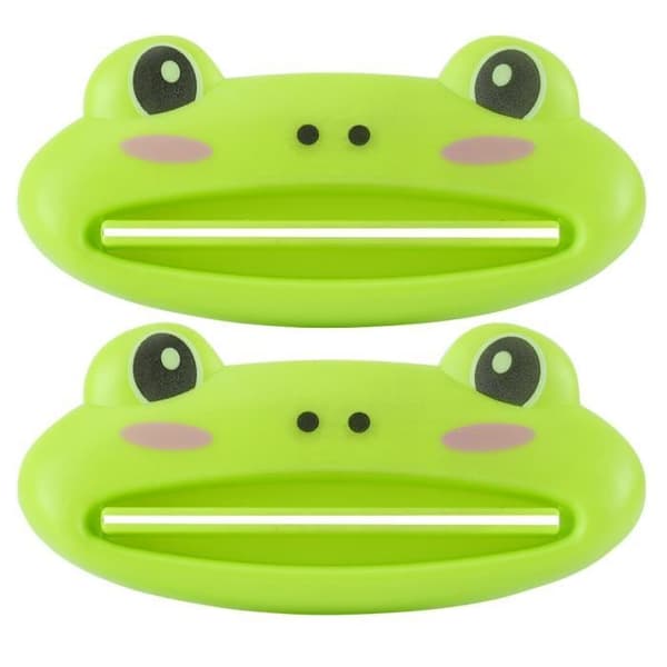 Sæt med 2 Tandpastadispenser i Frog-form