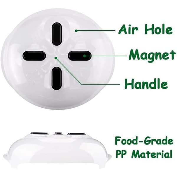 Mikrofonlock - 30 x 30 x 8 cm - Transparent Plast - 2 Stycken med Magnet -