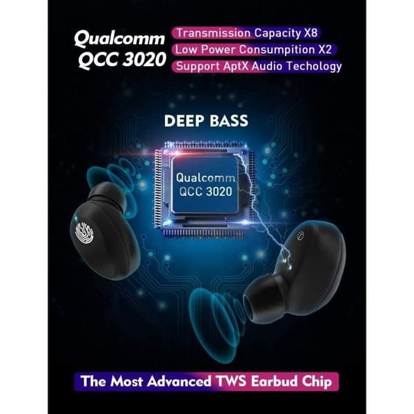 F9 Langattomat Bluetooth In-ear -kuulokkeet A677-laukussa