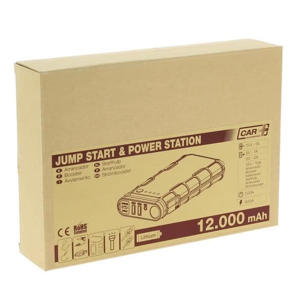 Startboosterdonator - SUMEX - LITHIUM - 12 000mAh - 12V - Litiumbatteri