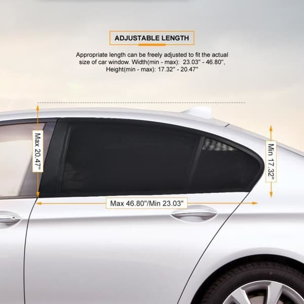 "Solskærm Bil - Uarter - 2Stk - SPF 30 - UV Beskyttelse - 59x51.5cm"
