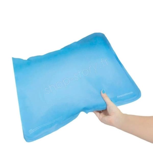 Kudde - REFRISH - Uppfriskande - 52x35 cm - Vattenfyllning - Medium Comfort Blå