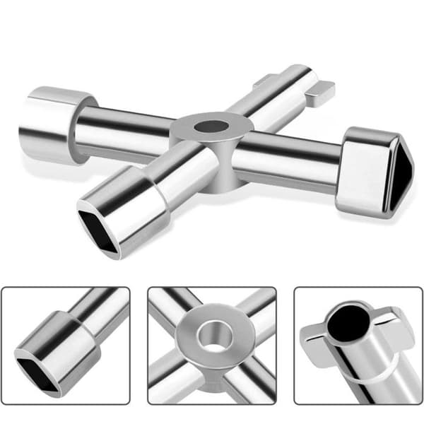 Universel multifunktionsnøgle - GEKO - 4-vejs - Robust legering - Kompakt - Ergonomisk