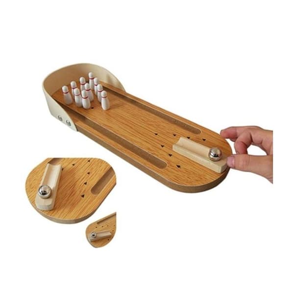 Miniature bowling i træ, miniature bord