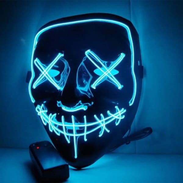 Purge LED-valomaski Halloweenille - Sininen Blå