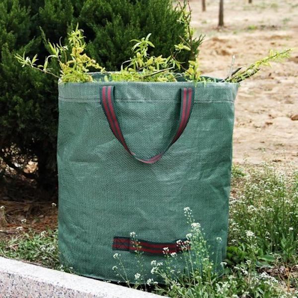 Trädgårdsavfallspåse - 272L - Solid PE - 3 stycken - Grön Grön