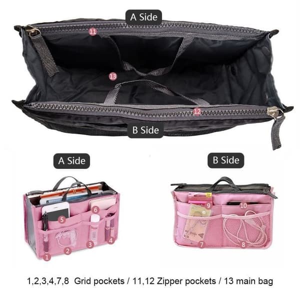 Taskeorganisator - Noname - Sort - Bærbar - Kompakt - Multi-lommer
