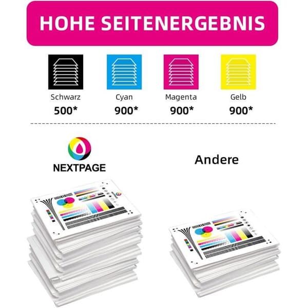 Sæt med 4 kompatible blækpatroner 503XL til Expression Home XP-5200 XP-5205 Workforce WF-2960DWF WF-2965DWF