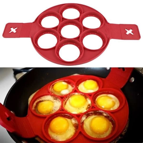 Kageforme - Magisk - Silikone - 7 dele - Non-stick - Rød